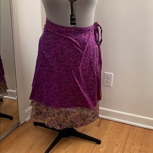 Purple Magic Wrap Skirt Dress, Size XXL